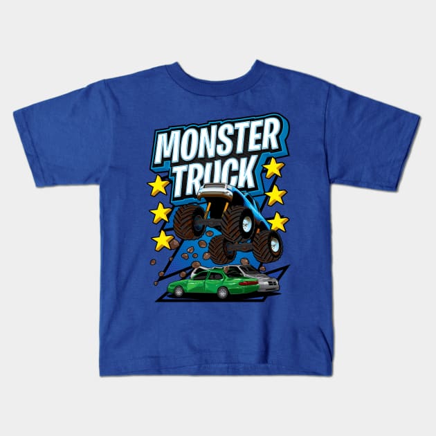 Monster Truck Kids T-Shirt by MarceloSchultz